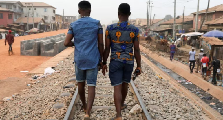 Jóvenes homosexuales en Nigeria. Foto: REUTERS.