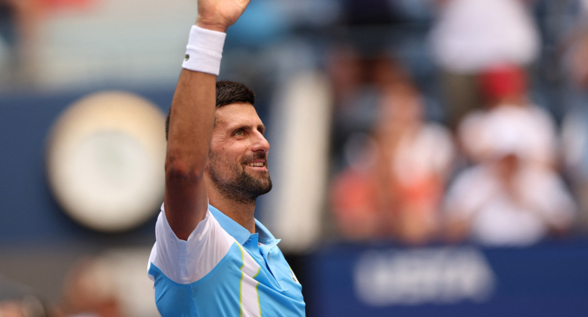 Novak Djokovic en el US Open. Foto: REUTERS.