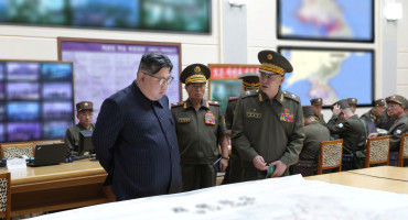 Kim Jong-un supervisó maniobras militares en Corea del Norte. Foto: REUTERS.