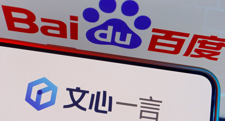ERNIE Bot, la nueva app de inteligencia artificial china lanzada por Baidu. Foto: Reuters.