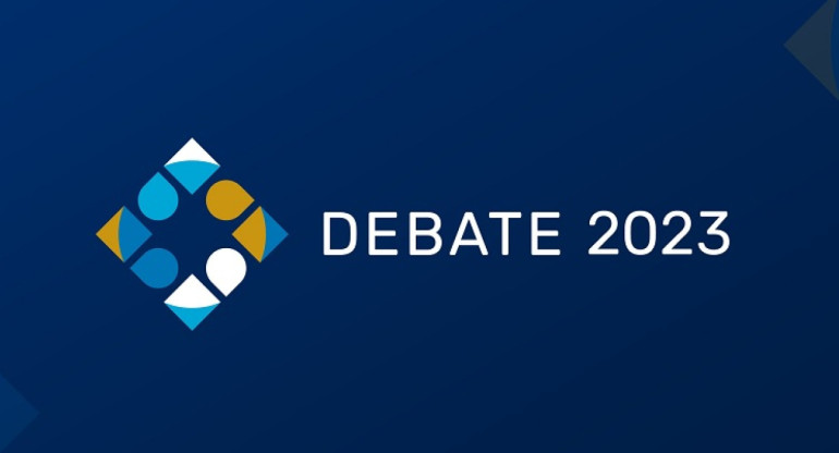 Debate Presidencial 2023. Foto: X @CamaraElectoral.