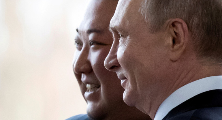 Putin y Kim Jong-Un. Foto: Reuters.