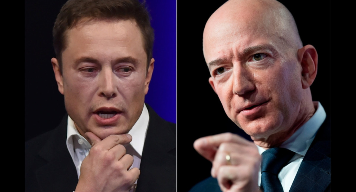 Elon Musk vs. Jeff Bezos. Foto: Reuters.