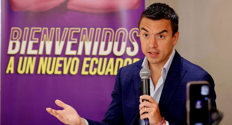 Daniel Noboa, candidato presidencial de Ecuador. Foto: EFE.