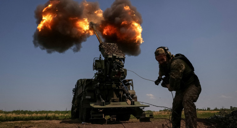 Guerra entre Rusia y Ucrania, división blindada ucraniana. Foto: Reuters.