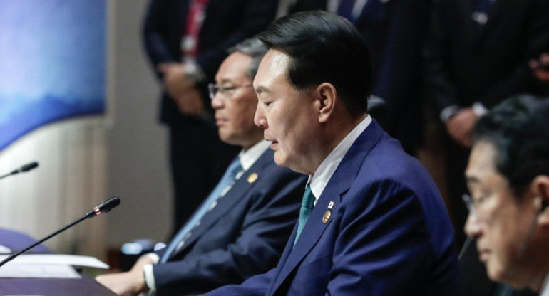 Presidente surcoreano, Yoon Suk-yeol. Foto: EFE.
