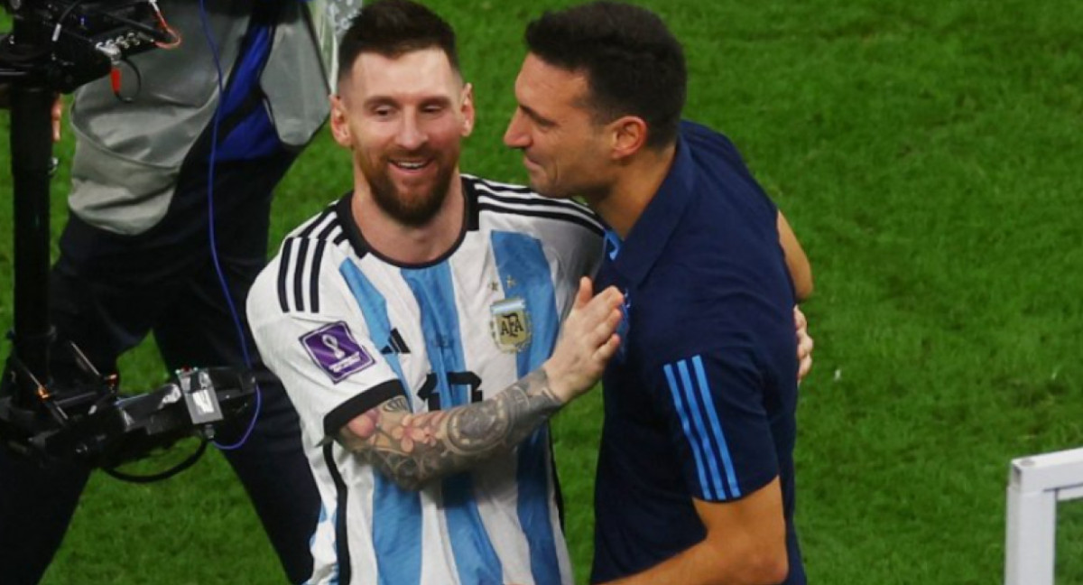 Lionel Messi y Lionel Saloni, Selección Argentina. Foto: NA