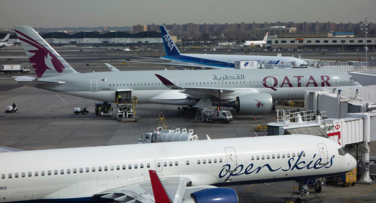 Aviones de Qatar Airways. Foto: NA.