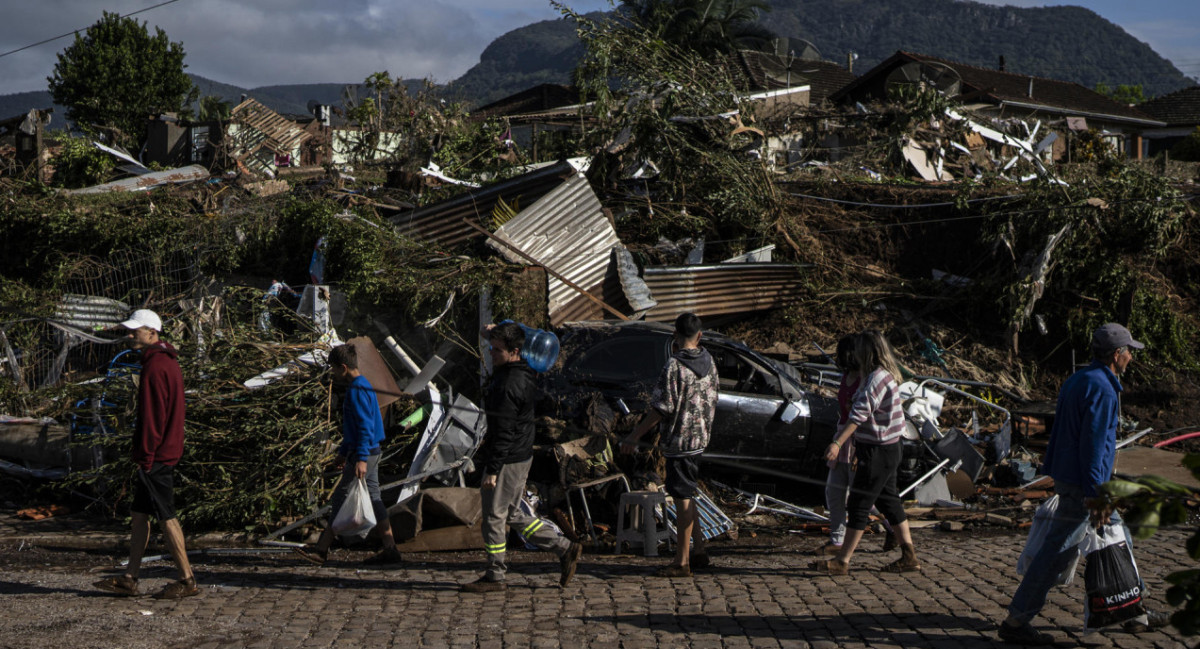 Ciclón en Brasil. Foto: EFE.