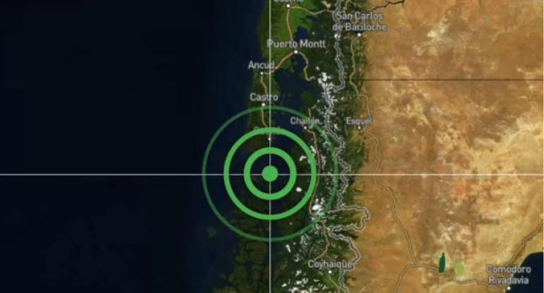 El epicentro del terremoto en Chile. Foto: Twitter @ChileAlertaApp