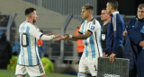 Cambio de Lionel Messi en el encuentro ante Ecuador por Eliminatorias. Foto: NA.