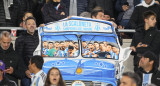 Hinchas argentinos apoyando a la Selección en el Monumental. Foto: NA.