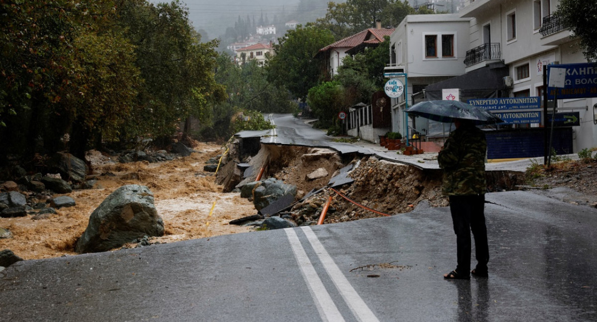 El impacto que generó la tormenta "Daniel" en Volos, Grecia. Foto: Reuters.