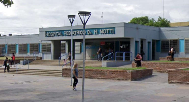 Hospital de niños de Mendoza. Foto: Télam/Google Street View.