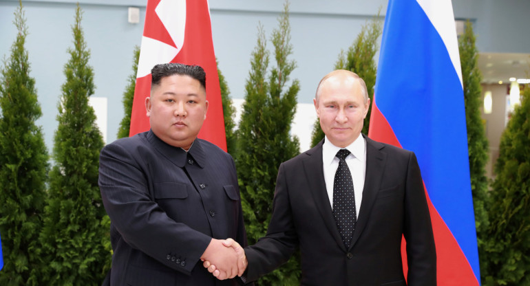Kim Jong-un y Vladimir Putin. Foto: Reuters.