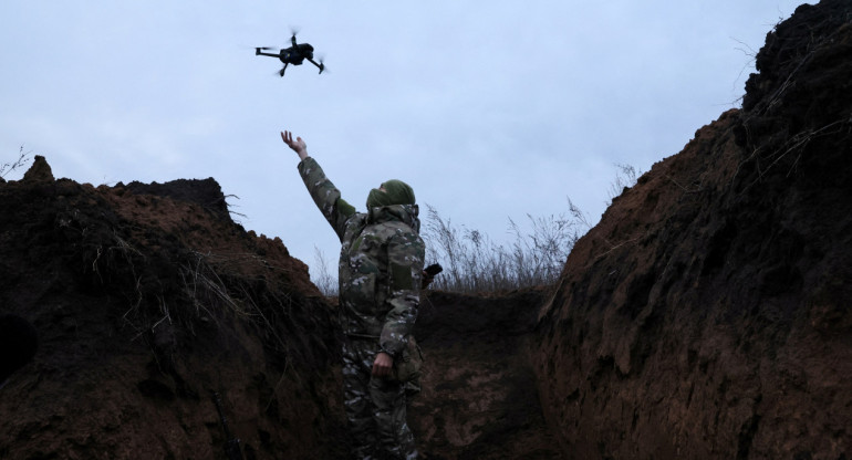 Uso de drones en la guerra. Foto: Reuters.