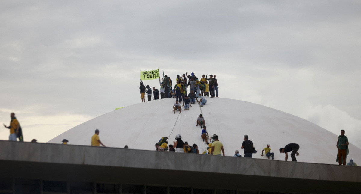 Intento de golpe de estado en Brasil en enero de 2023. Foto: NA.