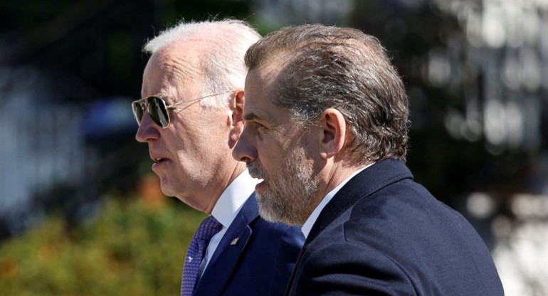 Hunter Biden y Joe Biden. Foto: Reuters