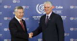 Li Xi y Díaz Canel en la cumbre del G77. Foto: EFE.