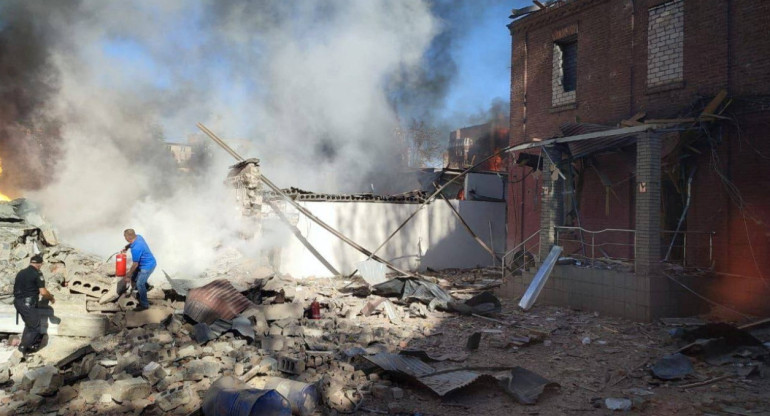 Bombardeo en Jersón. Foto: Reuters.