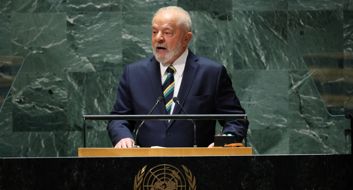 Lula da Silva en la 78° Asamblea de la ONU. Foto: Reuters.