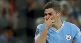 Festejo de Julián Álvarez para el Manchester City. Foto: REUTERS.