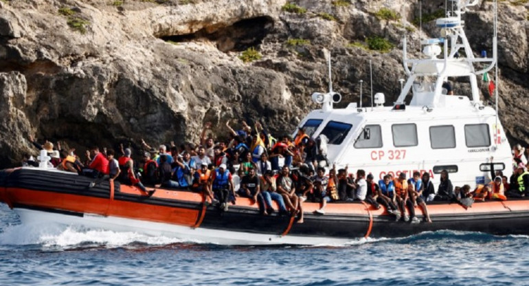 Migrantes den Italia. Foto: NA.