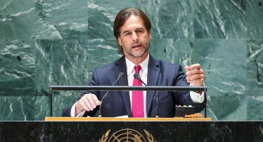 Lacalle Pou en la Asamblea General de la ONU. Foto: Reuters.