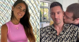 Anto Roccuzzo y Messi con Migue Granados. Fotos: redes sociales.