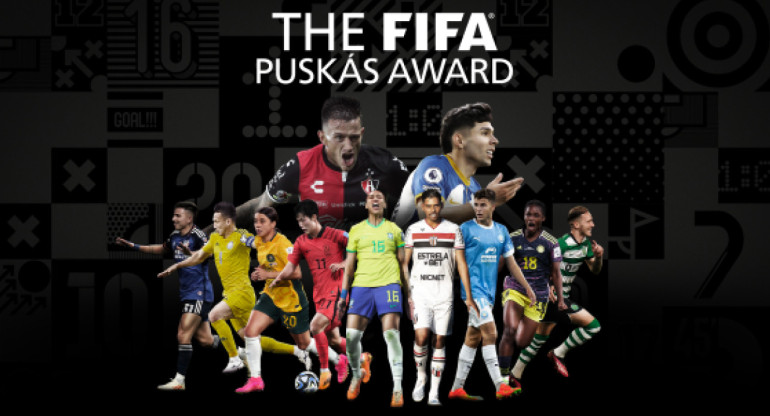 Nominados al Premio Puskas 2023. Foto: FIFA.