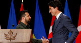 El presidente de Ucrania, Volodimir Zelenski, y el primer ministro de Canadá, Justin Trudeau. Foto: Reuters.