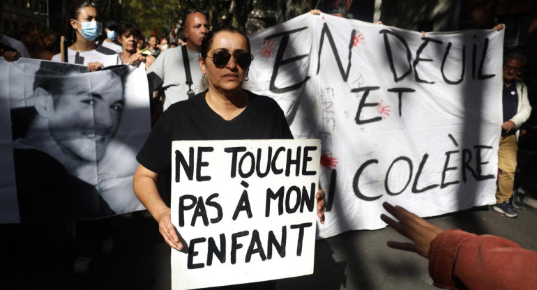 Protestas contra la policía en Francia. Foto: EFE.