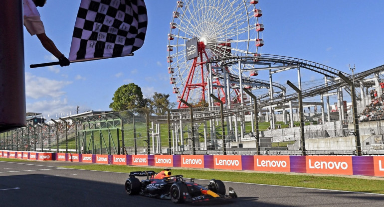 Max Verstappen, ganador del GP de Japón de Fórmula 1. Foto: Reuters.