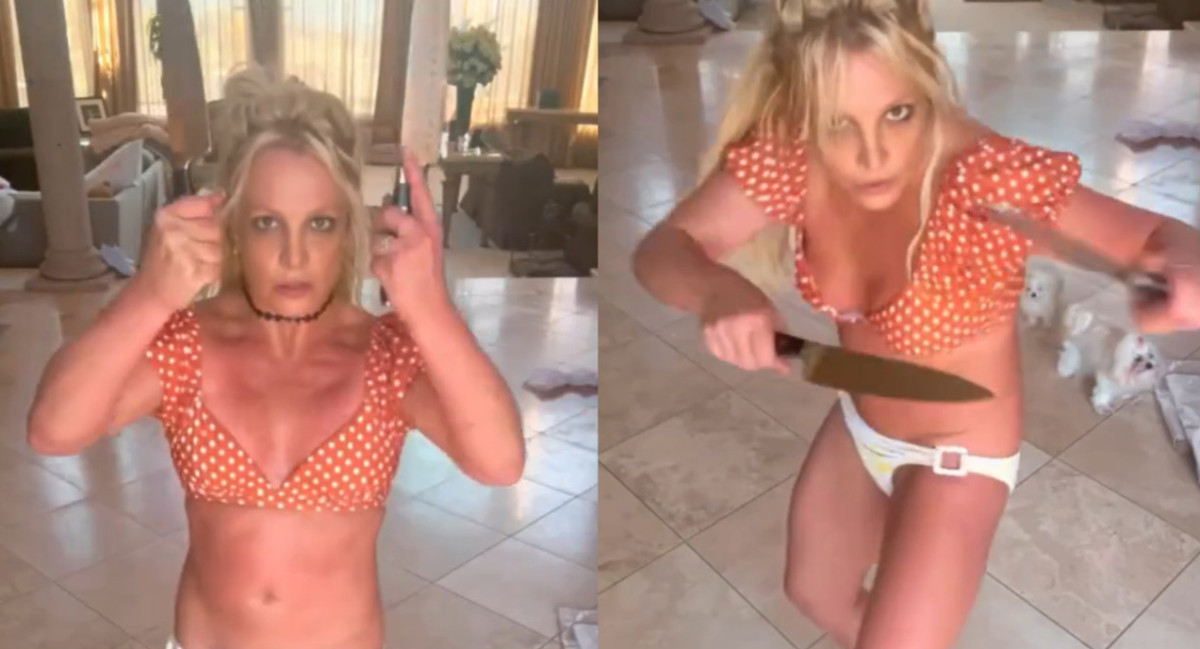 Peligroso baile de Britney Spears. Foto: captura.