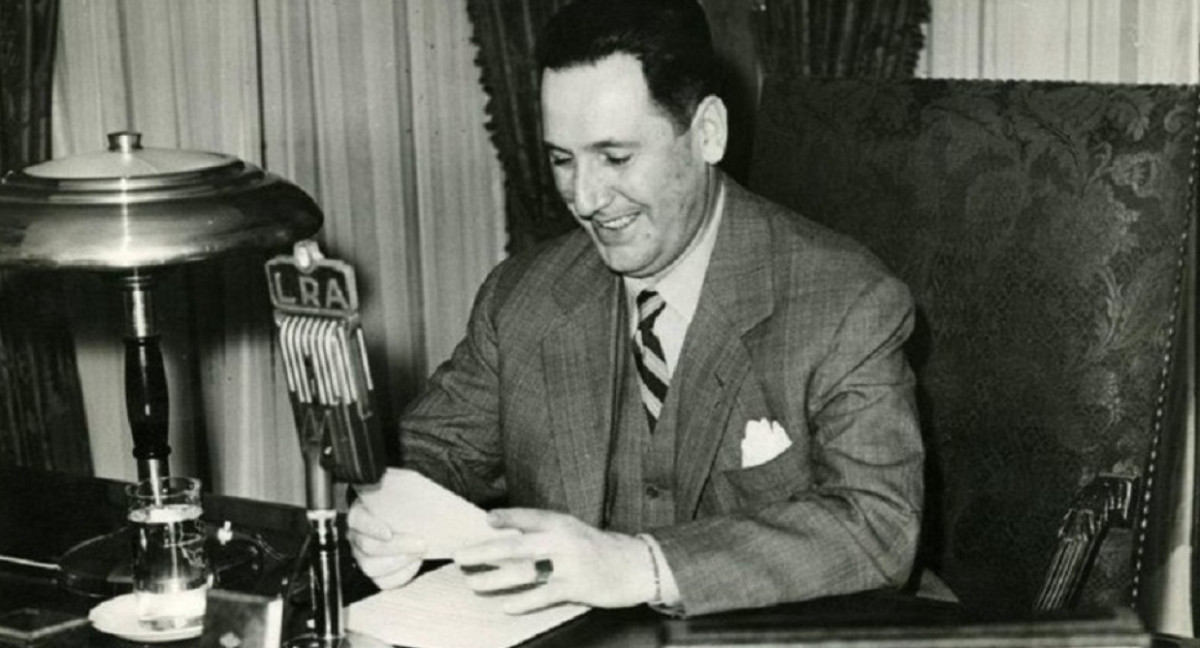 Juan Domingo Perón tras el intento de golpe de Estado. Foto: AGN.