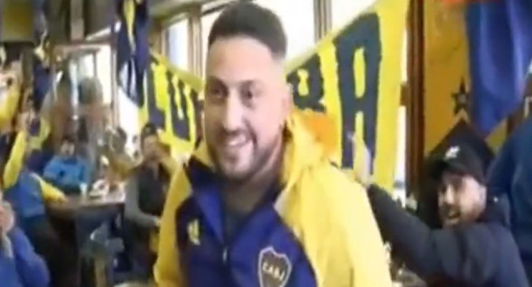 El hincha de Boca que prometió casamiento en caso de ganar la Copa Libertadores. Foto: captura de video.