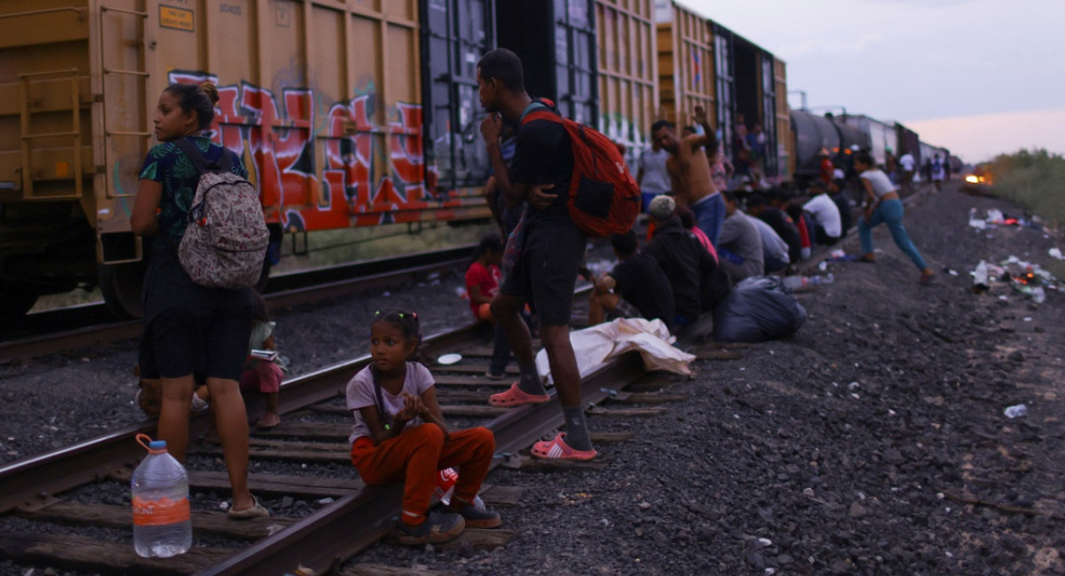 Los migrantes varados en México a varios kilómetros de EE.UU. Foto: Reuters.