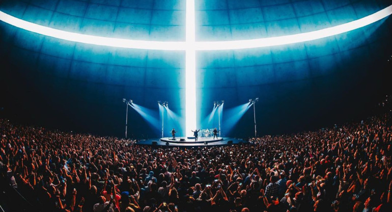 U2 en el MSG Sphere de Las Vegas. Foto: Instagram @spherevegas.
