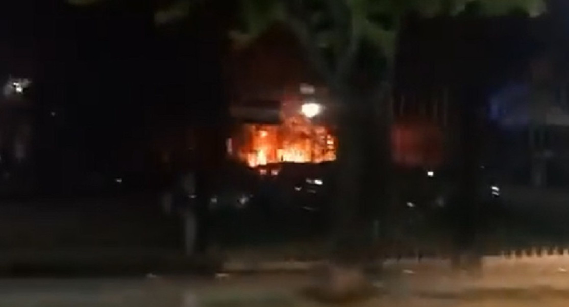 Incendio en Rosario. Foto: captura de video.