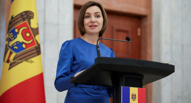 Maia Sandu, presidenta de Moldavia. Foto: Reuters.
