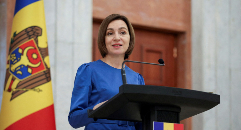 Maia Sandu, presidenta de Moldavia. Foto: Reuters.