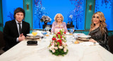 El debut de Mirtha Legrand con Javier Milei y Fátima Flórez. Foto: NA