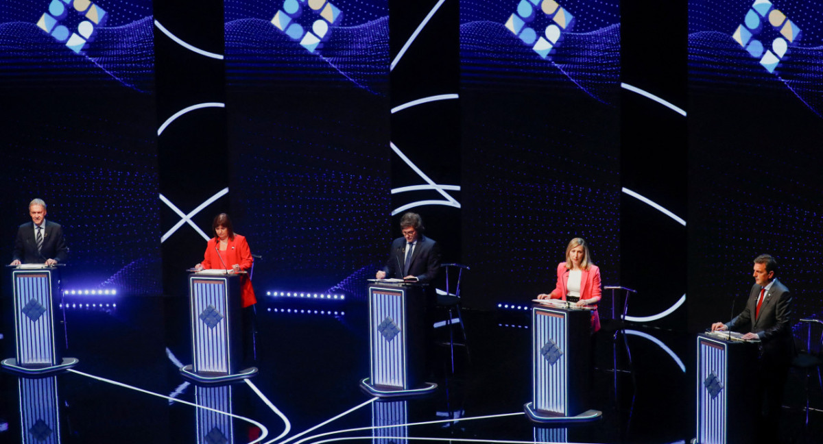 Segundo debate presidencial 2023. Foto: NA.