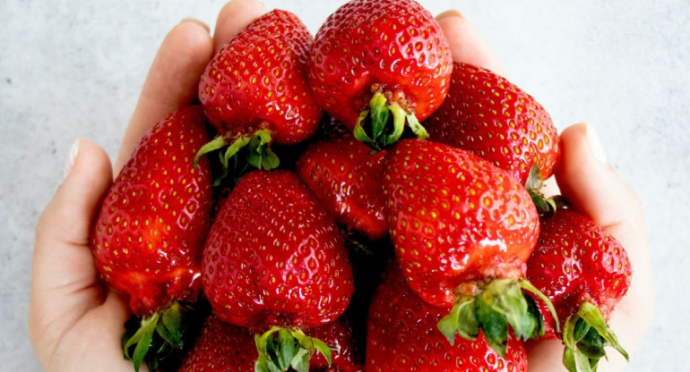 El consumo de frutillas ayuda a mantener la piel hidratada. Foto: Unsplash.