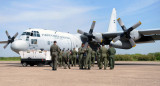 Avión Hércules de la Fuerza Aérea Argentina. Foto: NA.