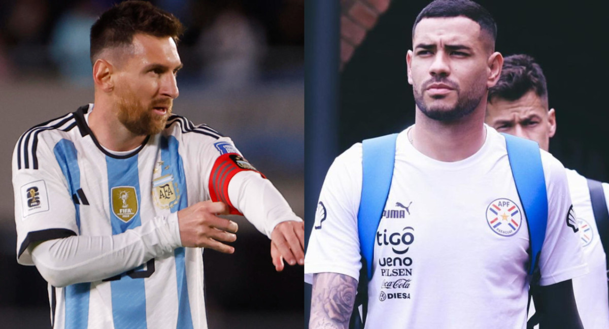Lionel Messi y Antonio Sanabria. Fotos: EFE e Instagram.