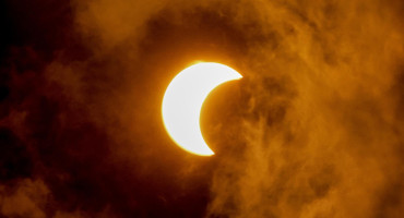 Annular solar eclipse from Atlanta, United States.  Photo: EFE.