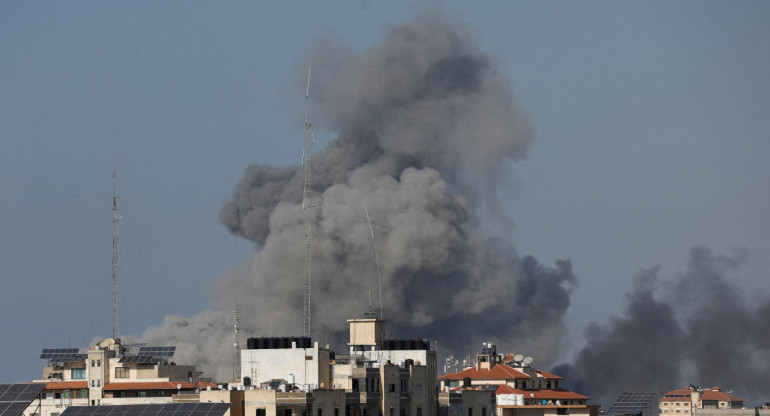 Ataque israelí en Franja de Gaza. Foto: NA.