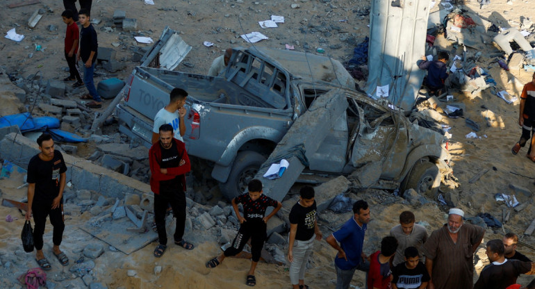 Bombardeo de Isarel en Gaza. Foto: Reuters.