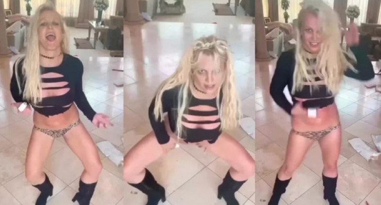 Polémico baile de Britney Spears. Foto: captura.